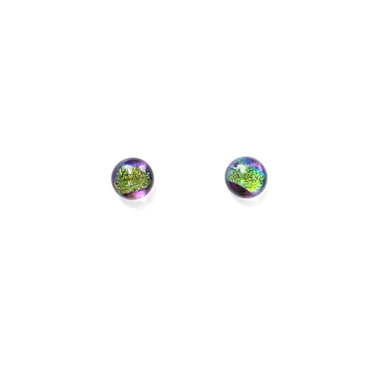 Broqueles Mini Morado y verde